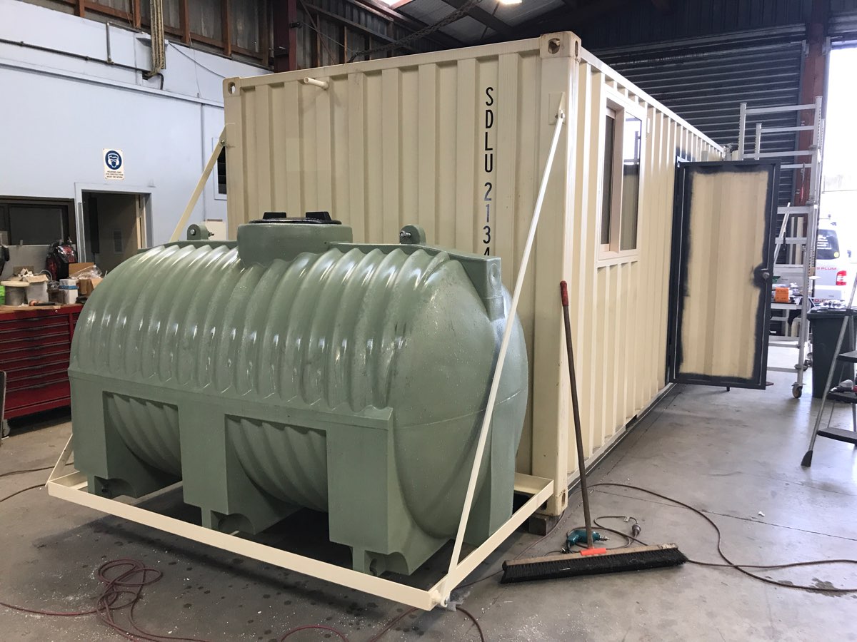 Shipping container based ablutions and office block