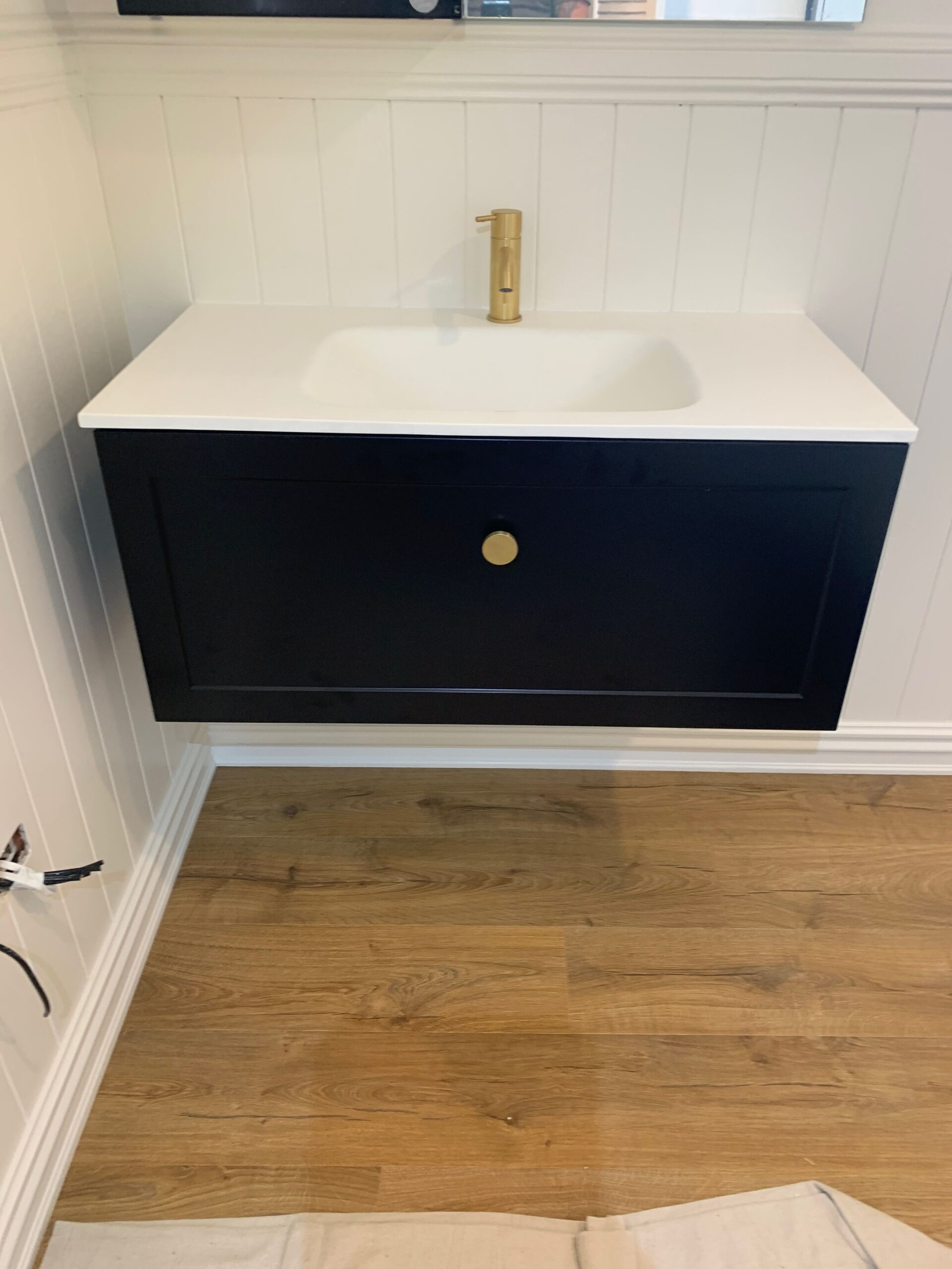 Bathroom Upgrades Black Vanity